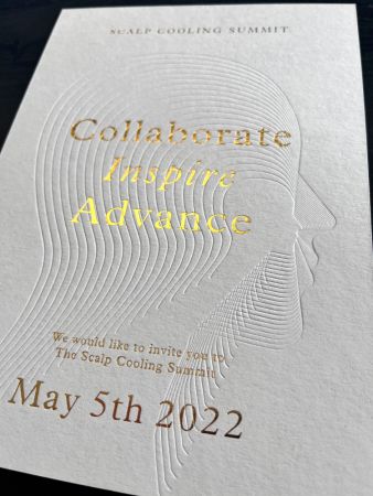 Flat foil with debossing