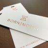 Flat rose gold foil with die cutting