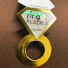 Gold and cracked ice foil with die cutting