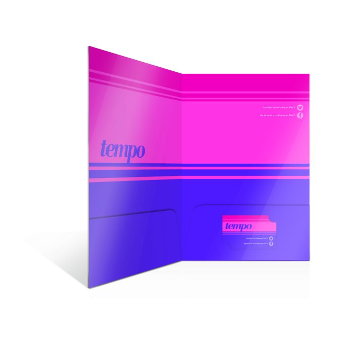 A4 Matt Laminated 2 Pocket Folder (450gsm) Double Sided Print