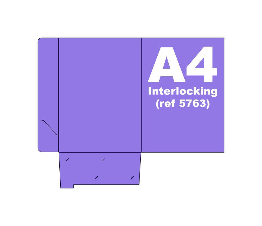 A4 Soft Touch Laminated Interlocking Folders - Double Sided