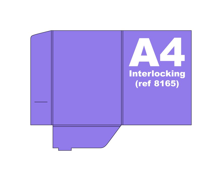 5mm Capacity A4 Soft Touch Laminated Interlocking Folders - Single Sided