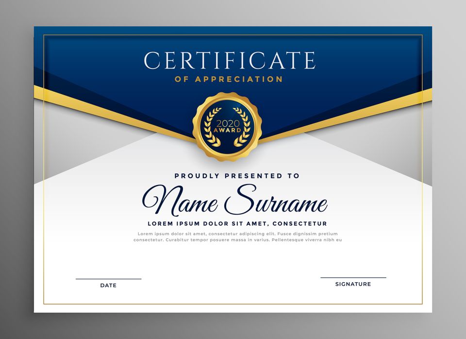 Certificates - A5 (170gsm uncoated)