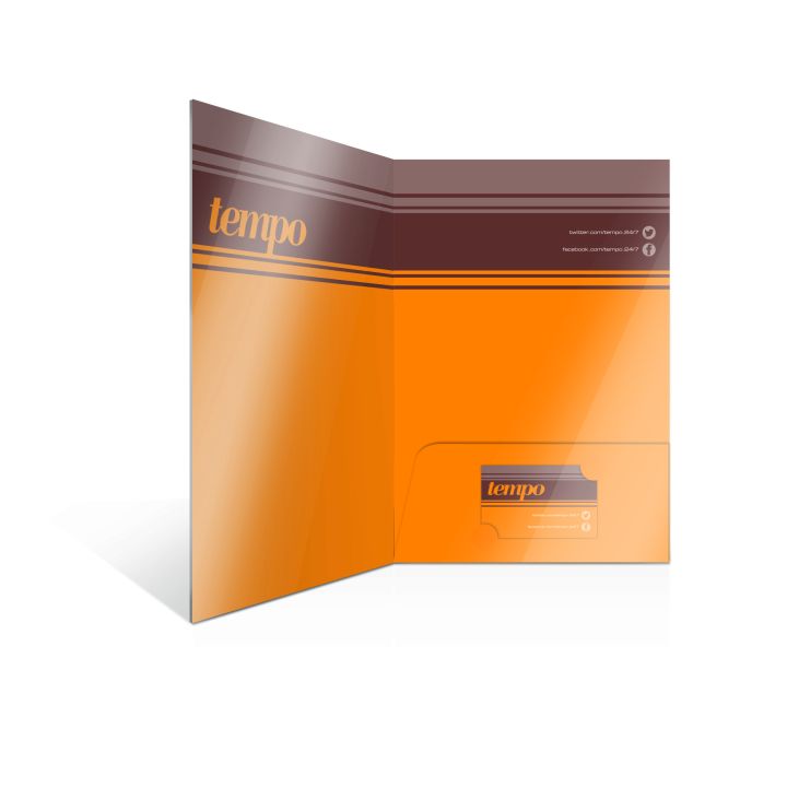A4 1 Pocket Soft Touch Laminated Folder Single Sided