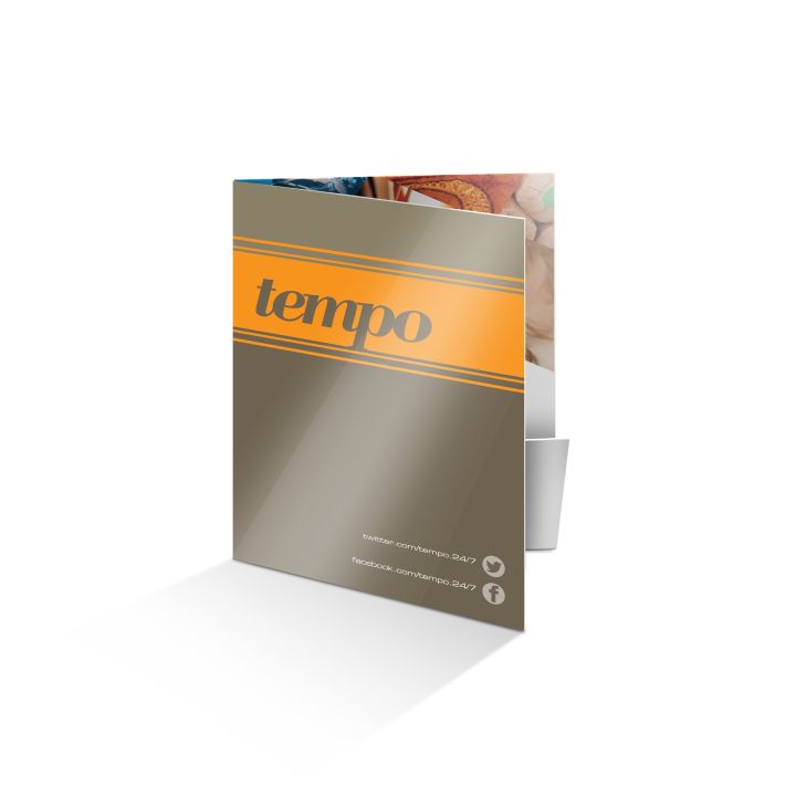 A6 1 Pocket Soft Touch Laminated Folder Double Sided