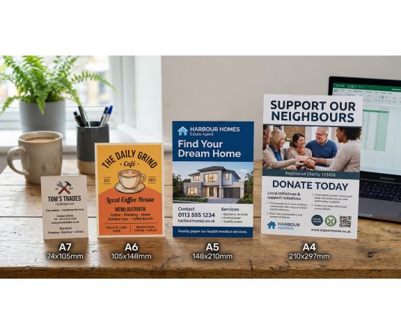 Flyers - Silk (350gsm) Sizes A7 - A4